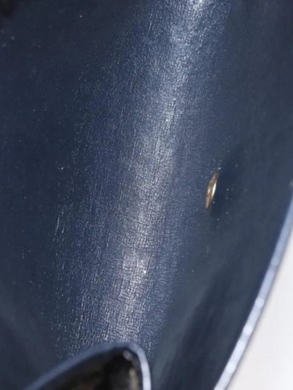 Christian Dior Trotter Canvas Chain Shoulder Bag Navy Gold Auth 162506A - Picture 11 of 16